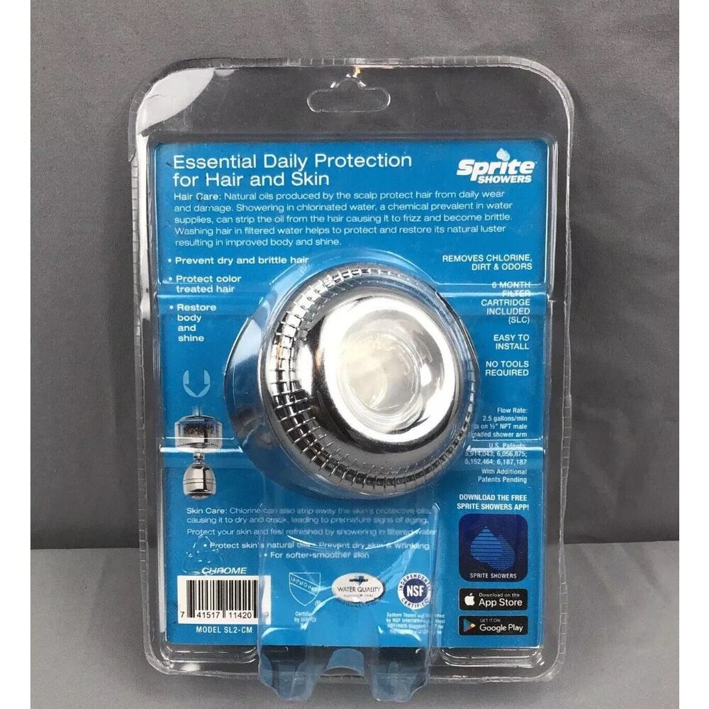 Sprite Shower Filter Slim-Line 2 W/ Dial-A-Date Chrome Model SL2-CM-TRI-1218 New